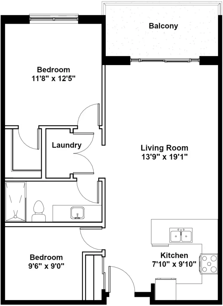 Floor plan for this apartment