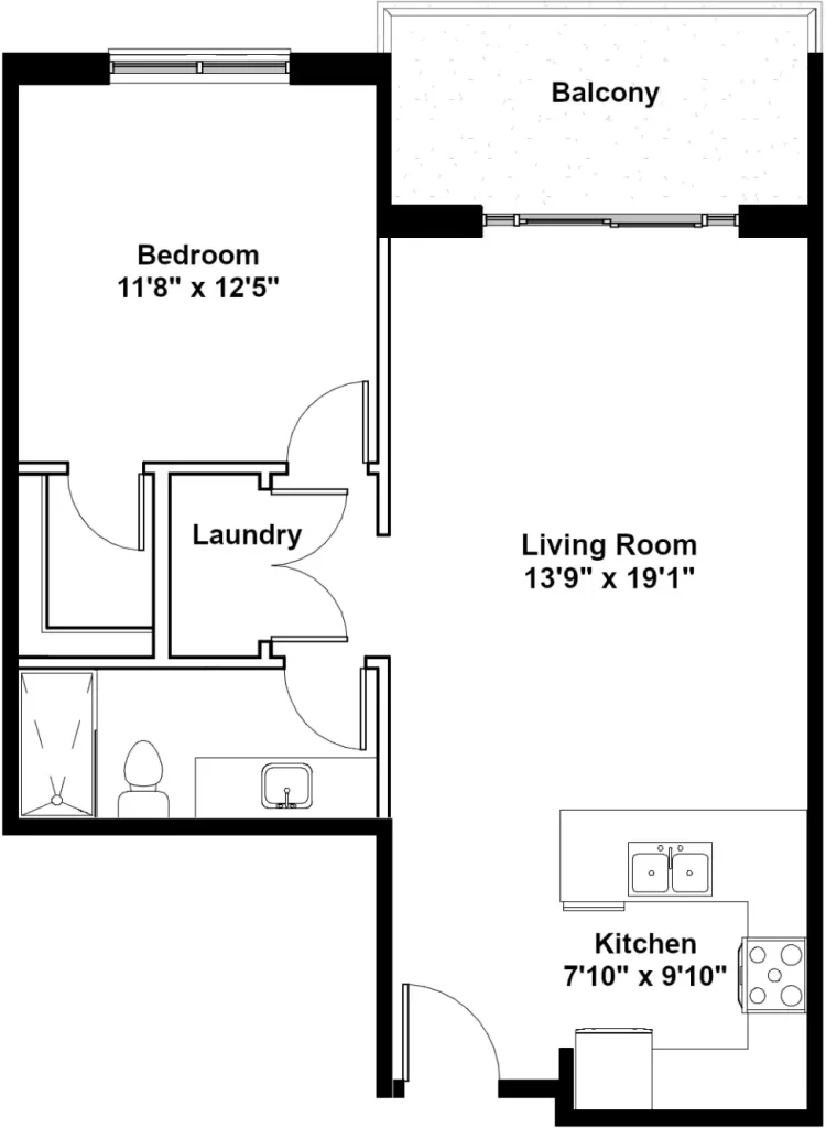 Floor plan for this apartment
