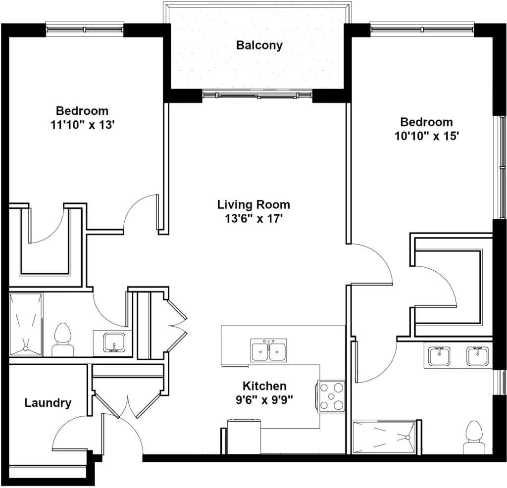 Floor plan for this apartment